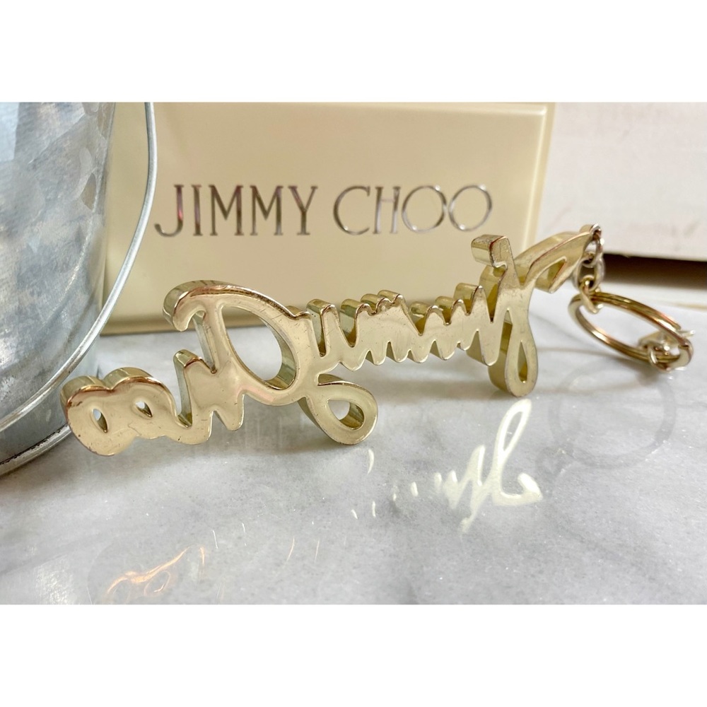 Jimmy Choo Crystal Logo Bag Charm/Keychain - Picture 4 of 9
